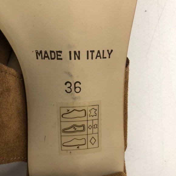 Browns tan metal gold ring sandals block heel size 6 - Picture 4 of 14